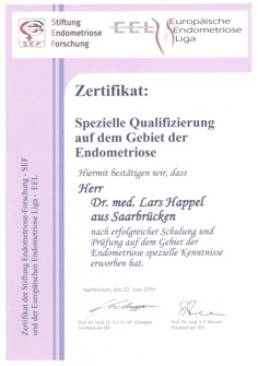 2019_06 Endometriose-Zertifikat Dr. Happel